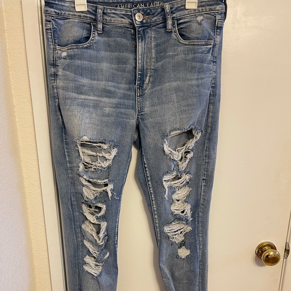 AE ultra stretch distressed skinny jeans